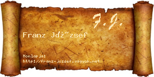 Franz József névjegykártya