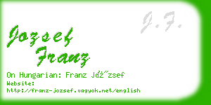 jozsef franz business card